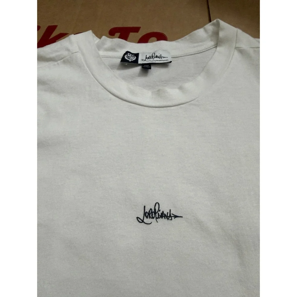 Loro Piana Hiroshi Fujiwara White Cotton Logo T-Shirt Mens Medium Made in Italy